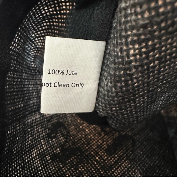 Mud Pie Black Jute Carry-All Case Never Be Like The Rest Of Them Darling - Picture 6 of 7